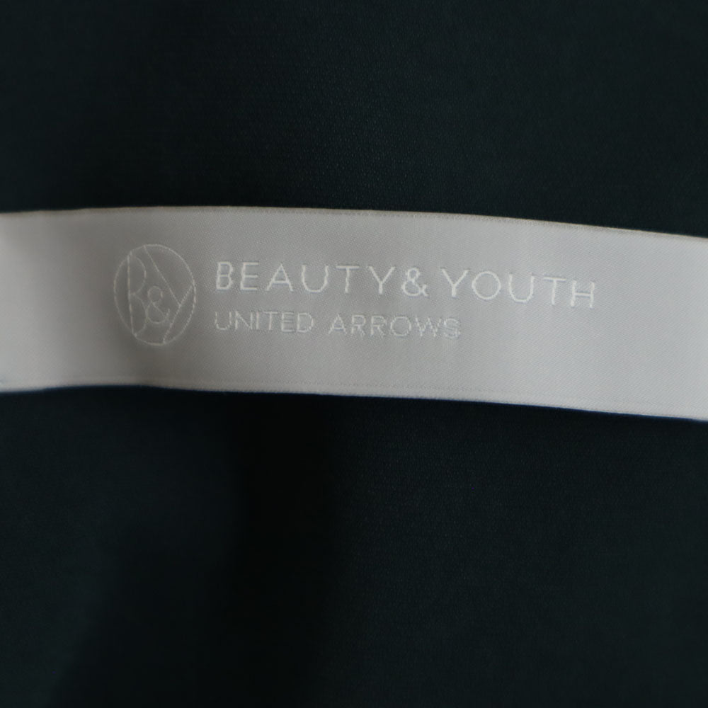 ビューティーアンドユース 日本製 半袖 ワンピース グリーン BEAUTY＆YOUTH UNITED ARROWS バックジップ レディース