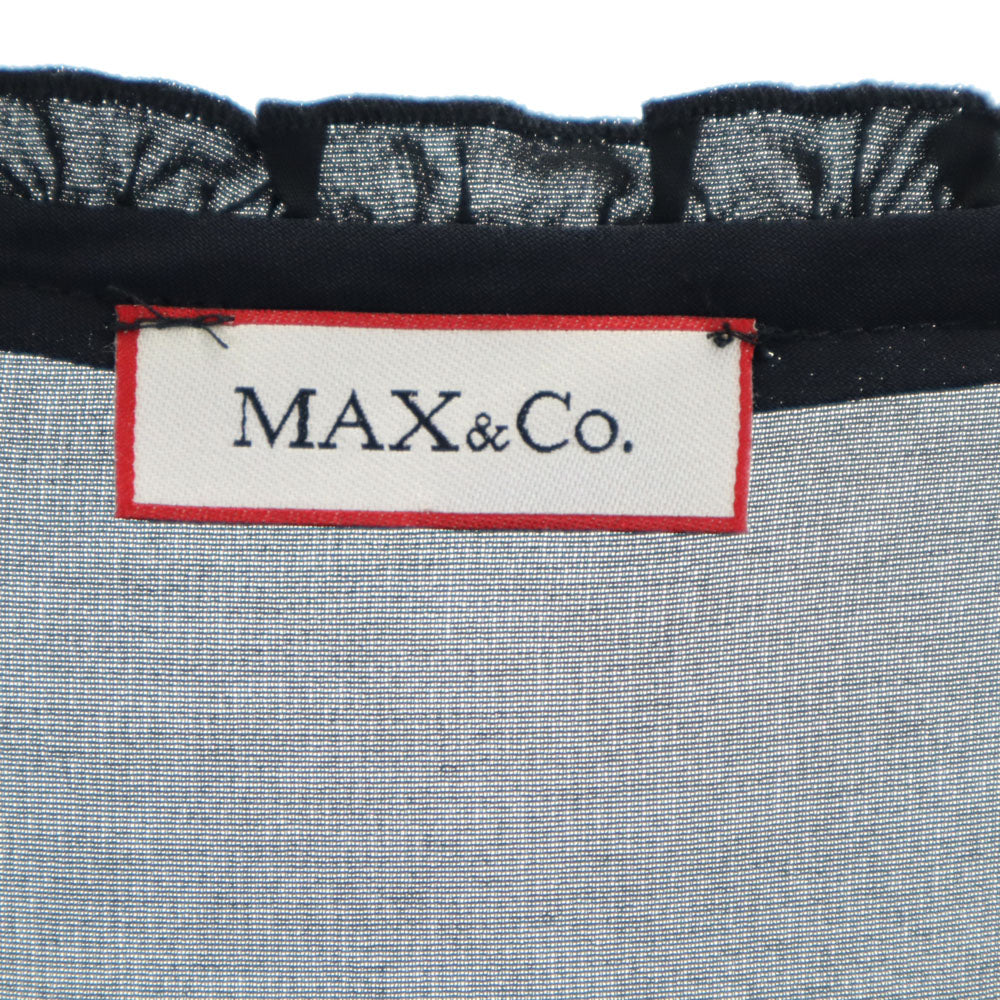 未使用 MAX&CO マックスアンドコー ノースリーブ ワンピース 40 ブラック系 サイドジップ タグ付き レディース