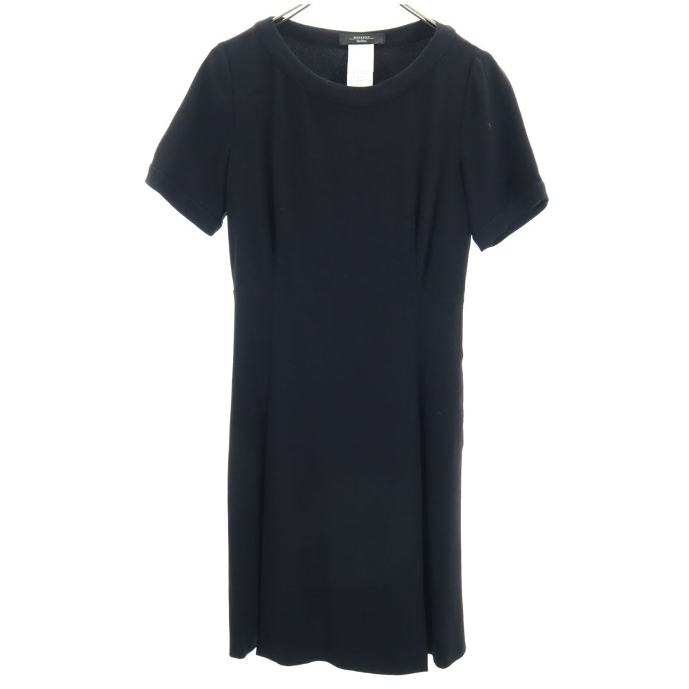 MAX MARA Weekend マックスマーラウィークエンド 半袖 ワンピース 38 ブラック系 サイドジップ レディース