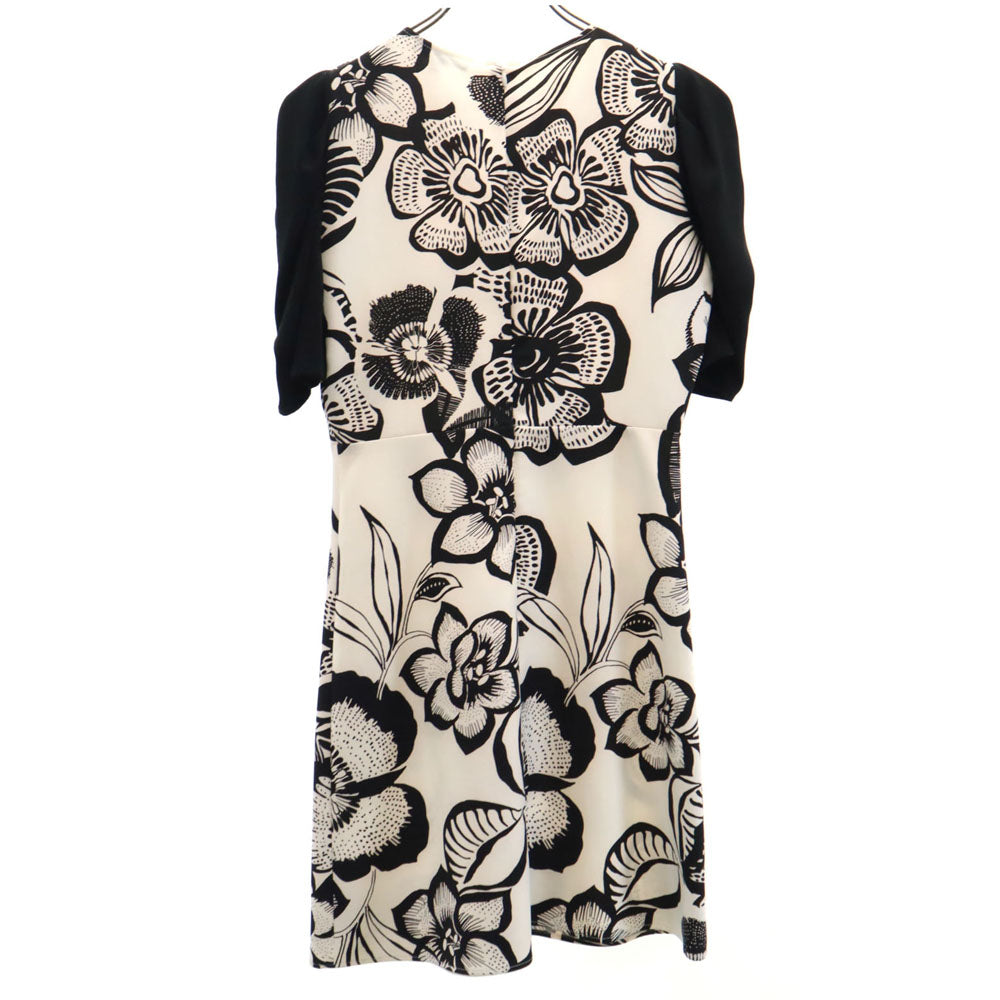 TARA JARMON タラジャーモン 花柄 半袖 ワンピース 36 ホワイト レディース