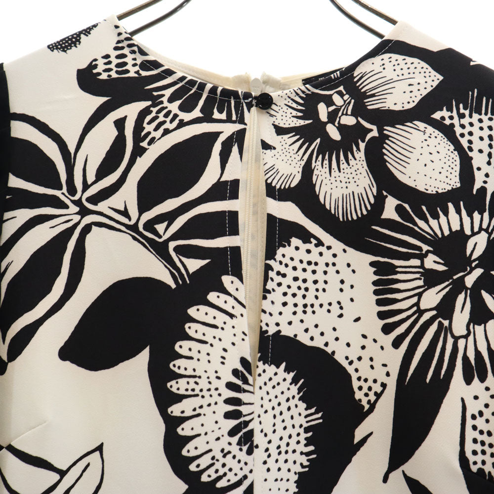 TARA JARMON タラジャーモン 花柄 半袖 ワンピース 36 ホワイト レディース