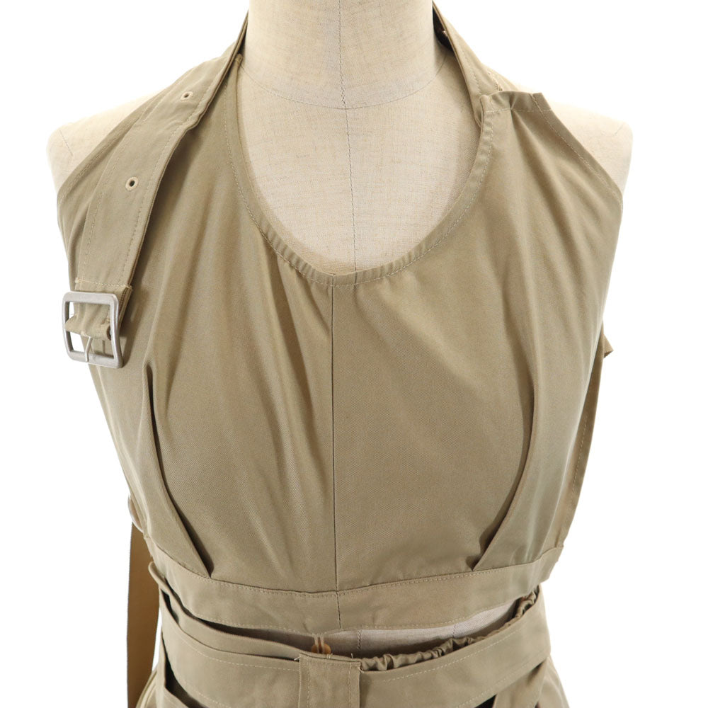 AMERI UNDRESSED アメリ 半袖 バックプリーツ ジャンパースカート ベージュ系 ワンピース レディース