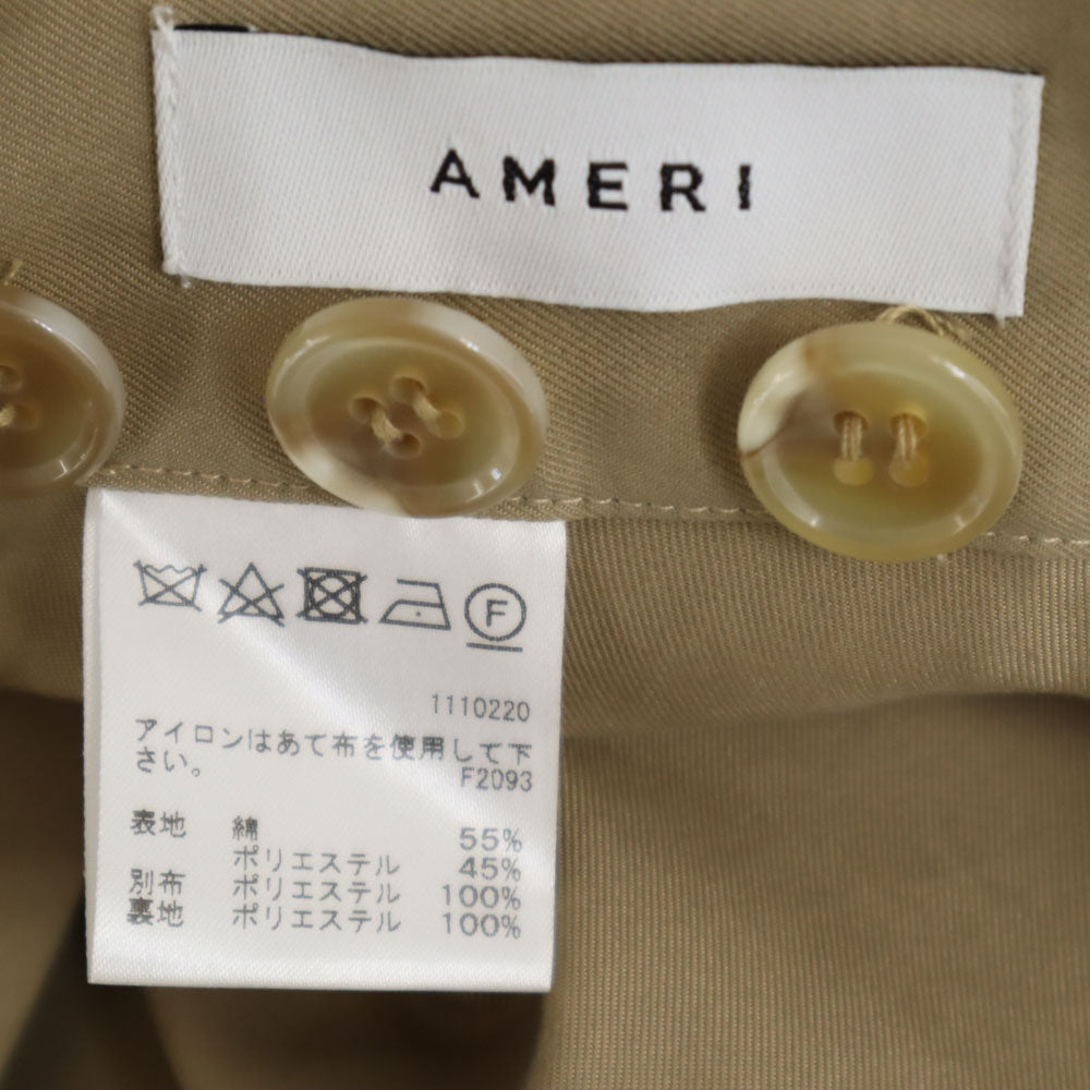 AMERI UNDRESSED アメリ 半袖 バックプリーツ ジャンパースカート ベージュ系 ワンピース レディース