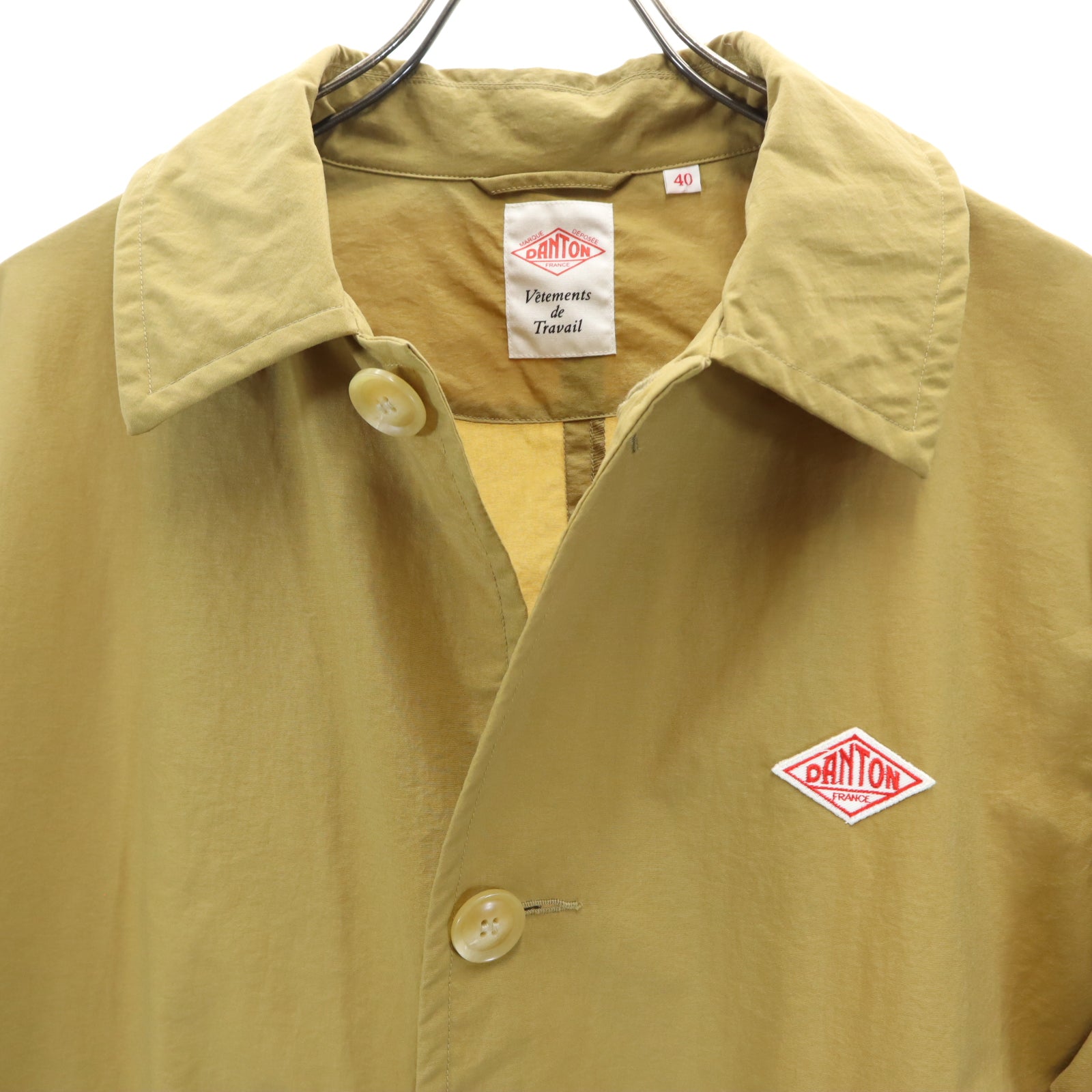 Danton ダントン 日本製 ステンカラーコート 40 カーキベージュ系 メンズ