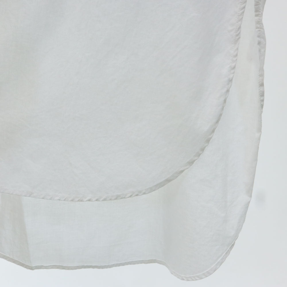 mizuiro ind ミズイロインド 長袖 スタンドカラー シャツワンピース 白 レディース