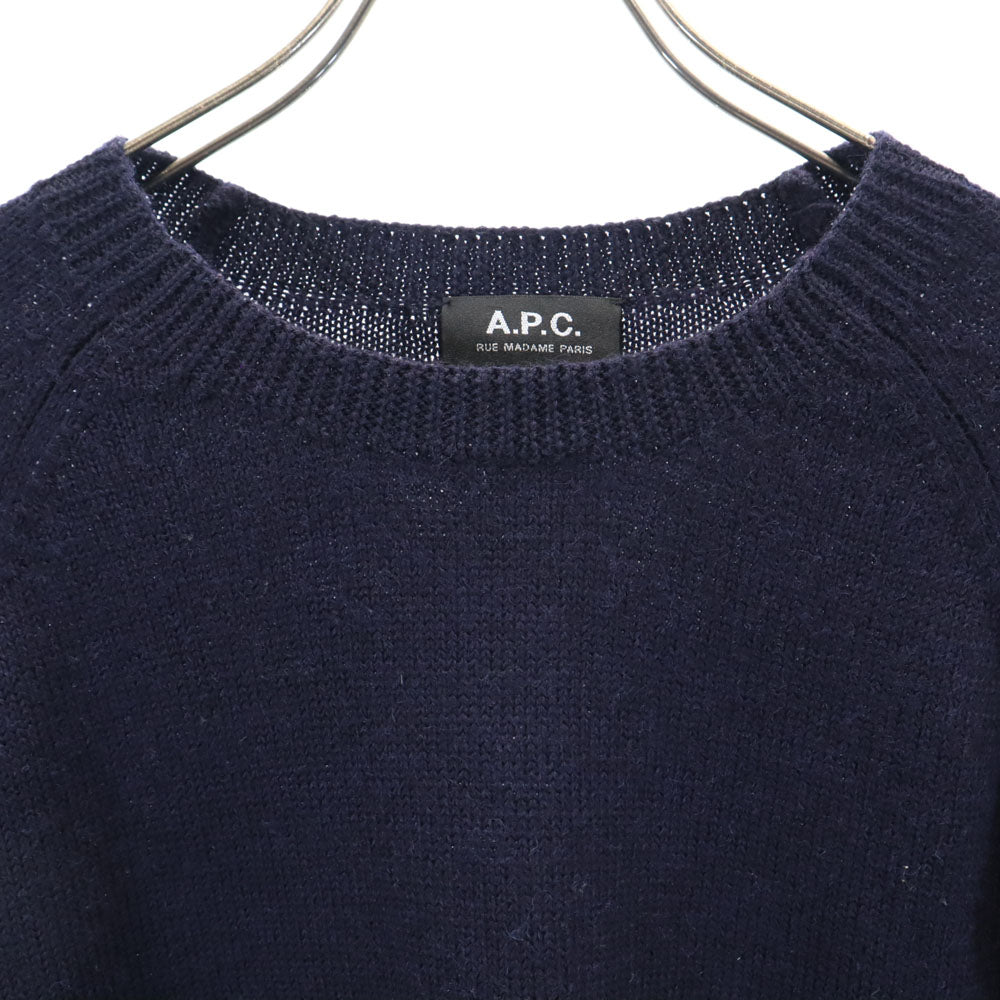 アーペーセー 長袖 ニット切替 ミニワンピース S ネイビー A.P.C. チュニック レディース