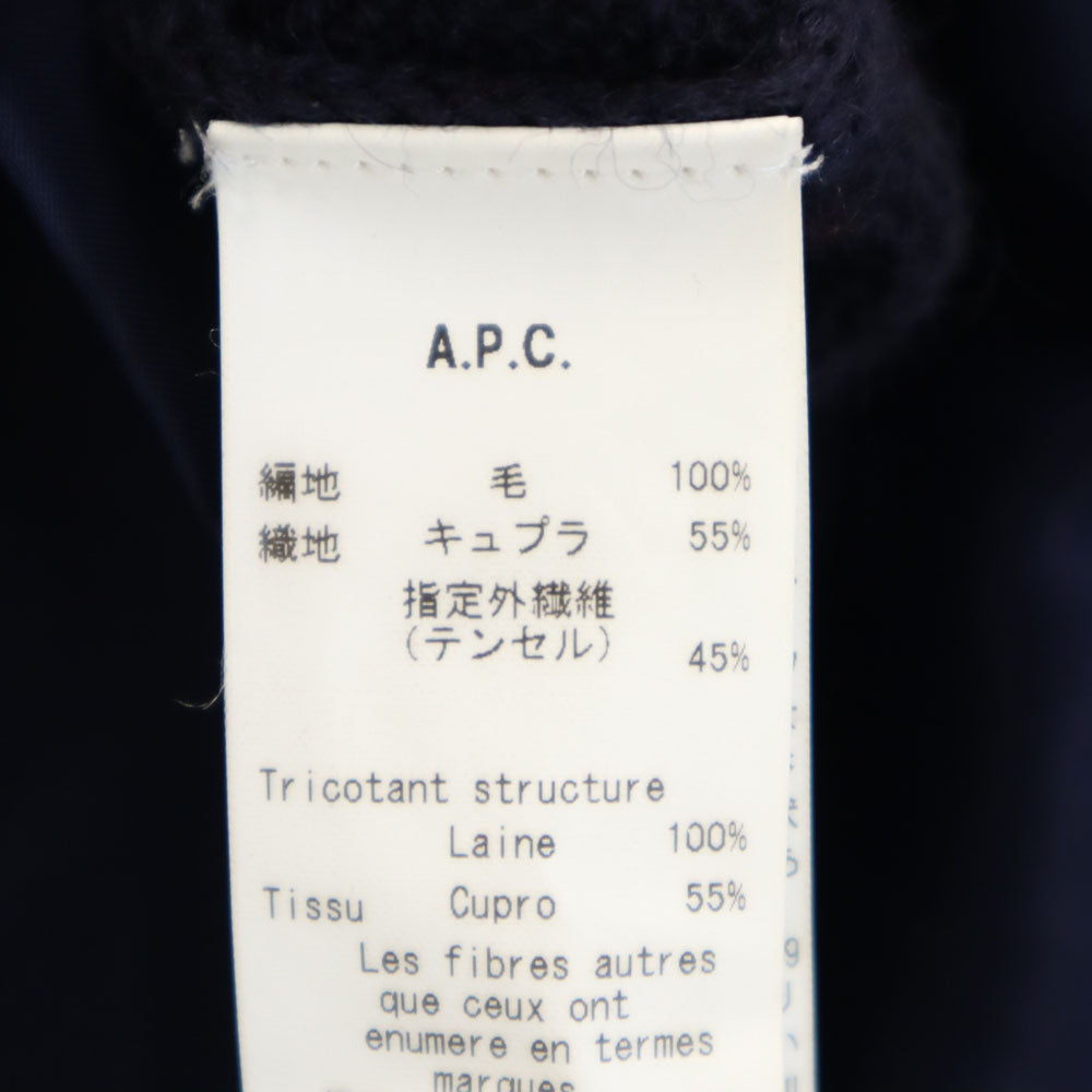 アーペーセー 長袖 ニット切替 ミニワンピース S ネイビー A.P.C. チュニック レディース