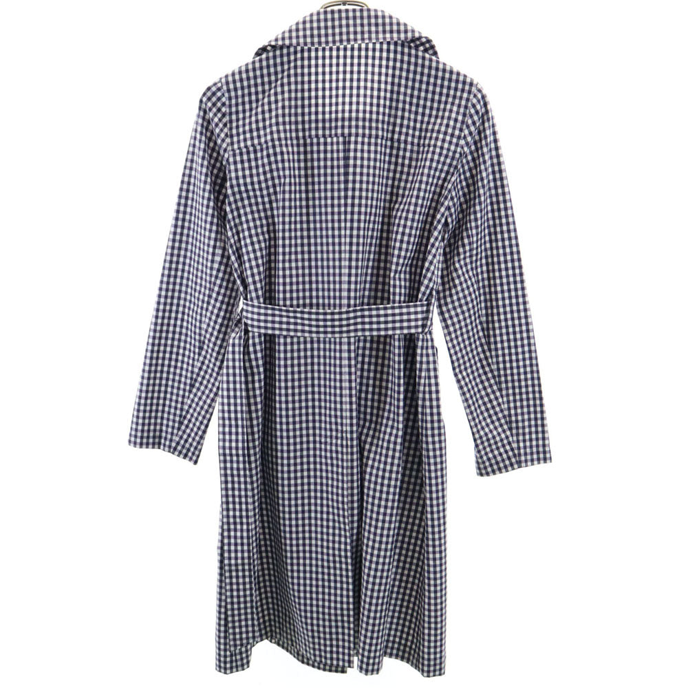 MACKINTOSH PHILOSOPHY マッキントッシュフィロソフィー チェック柄 トレンチコート 38 パープル 収納袋付き レディース