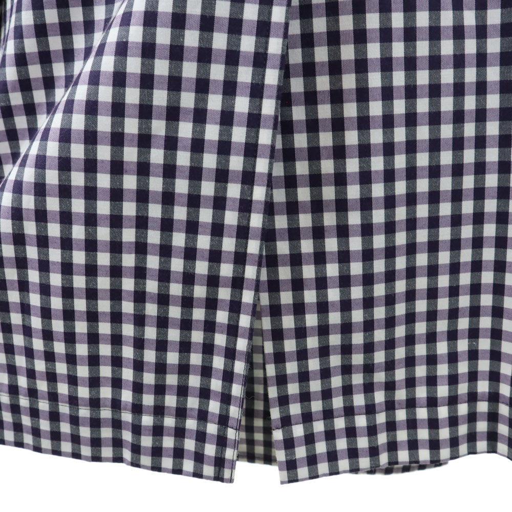 MACKINTOSH PHILOSOPHY マッキントッシュフィロソフィー チェック柄 トレンチコート 38 パープル 収納袋付き レディース