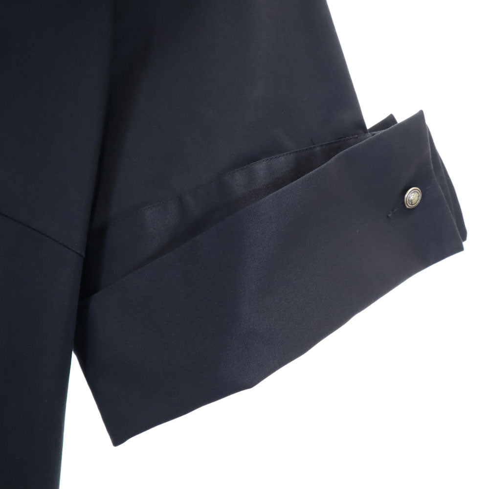 サルヴァトーレフェラガモ イタリア製 半袖 スキッパー シャツワンピース 10 ブラック Salvatore Ferragamo レディース