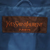 イヴサンローラン 90s オールド 長袖 ロングワンピース 11 ネイビー系 YVES SAINT LAURENT ウエストベルト レディース