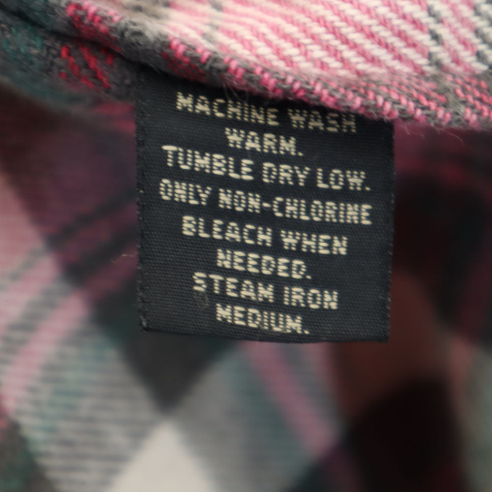 ダブルアールエル 90s 赤3星 オールド 初期タグ チェック 長袖 シャツ M ピンク系 RRL RALPH LAUREN メンズ