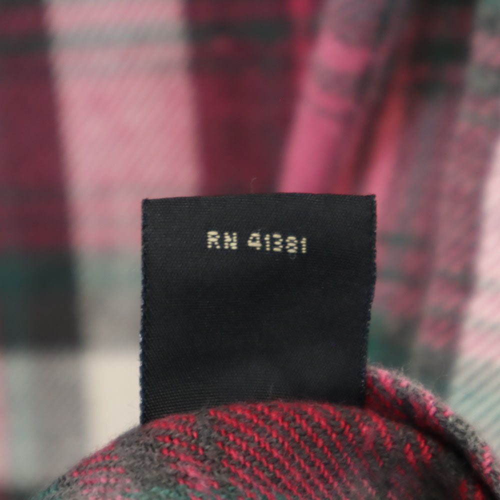 ダブルアールエル 90s 赤3星 オールド 初期タグ チェック 長袖 シャツ M ピンク系 RRL RALPH LAUREN メンズ