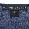 ラルフローレン カシミヤ100％ 7分袖 Vネック ニット ワンピース USA S ネイビー系 RALPH LAUREN レディース