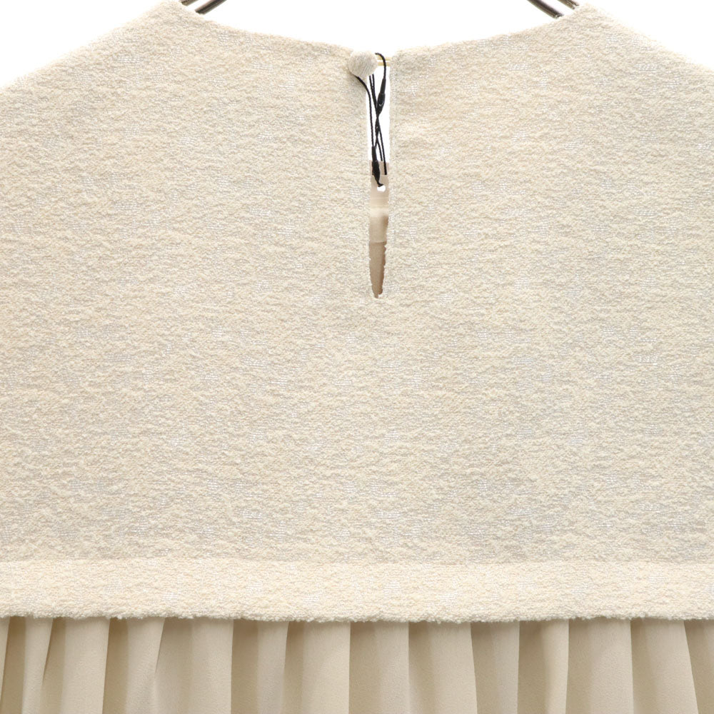 未使用 COUTURE MAISON クチュールメゾン 日本製 ノースリーブ ツイード ワンピース 38 オフホワイト URBAN RESEARCH レディース