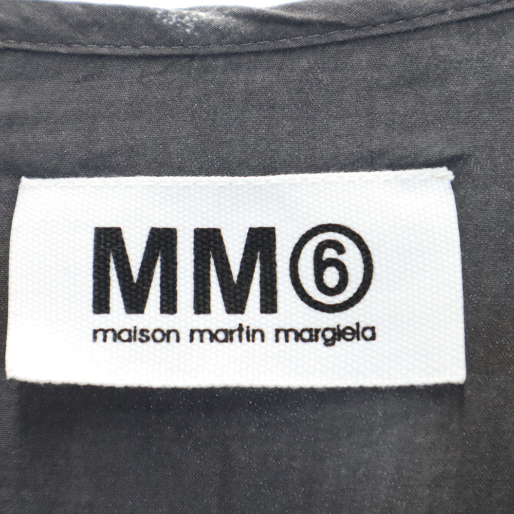 エムエムシックス イタリア製 半袖 変形 ワンピース 36 チャコールグレー MM6 Maison Martin Margiela マルジェラ レディース