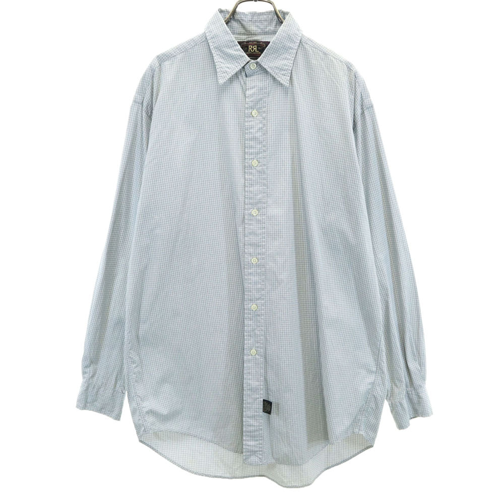 RRL 90s 初期タグ 赤3星 オールド チェック柄 長袖 シャツ M グレー ダブルアールエル RALPH LAUREN メンズ