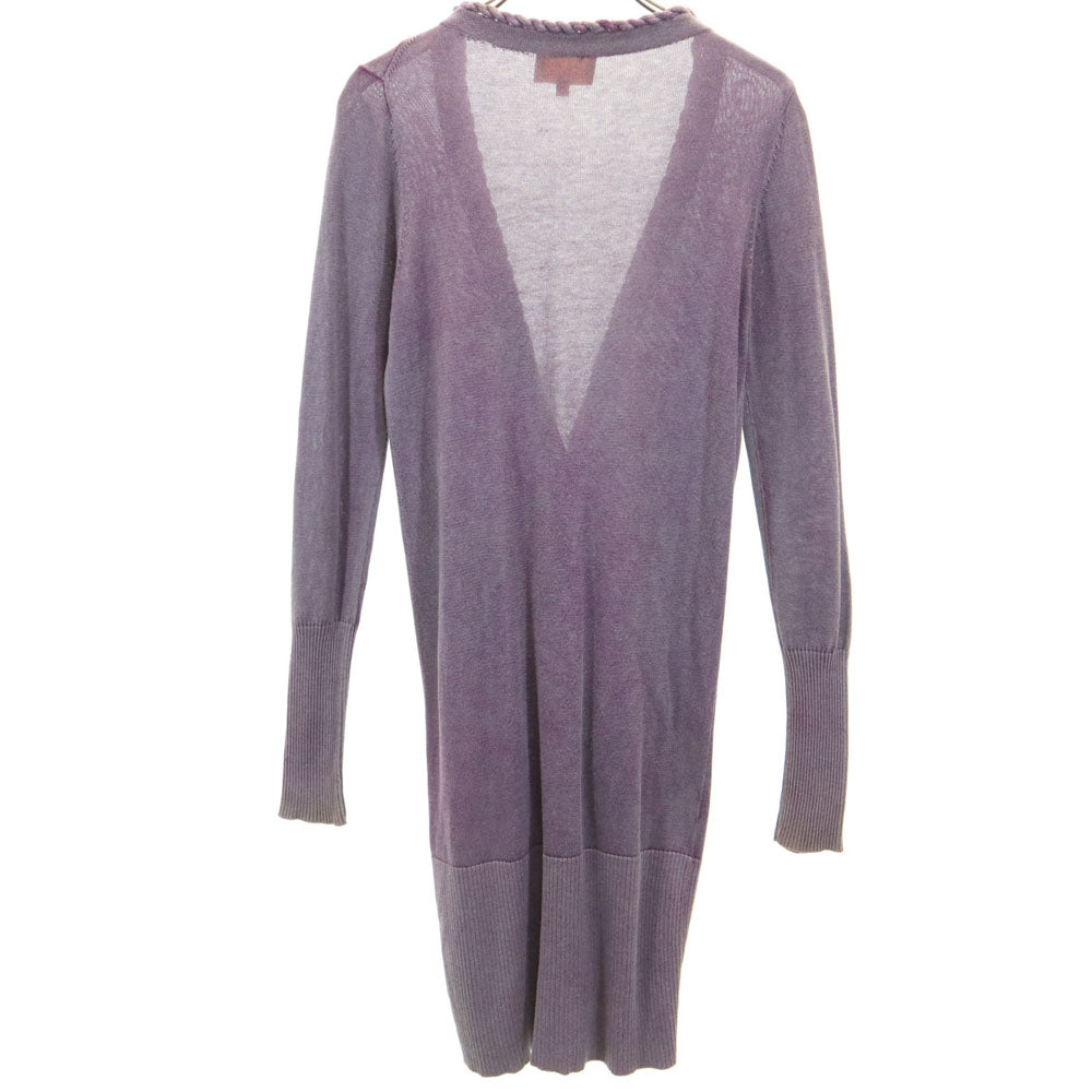 Vivienne Westwood Red Label ヴィヴィアンウエストウッド レッドレーベル 長袖 ロング Vネック ニットカーディガン 2 パープル レディース
