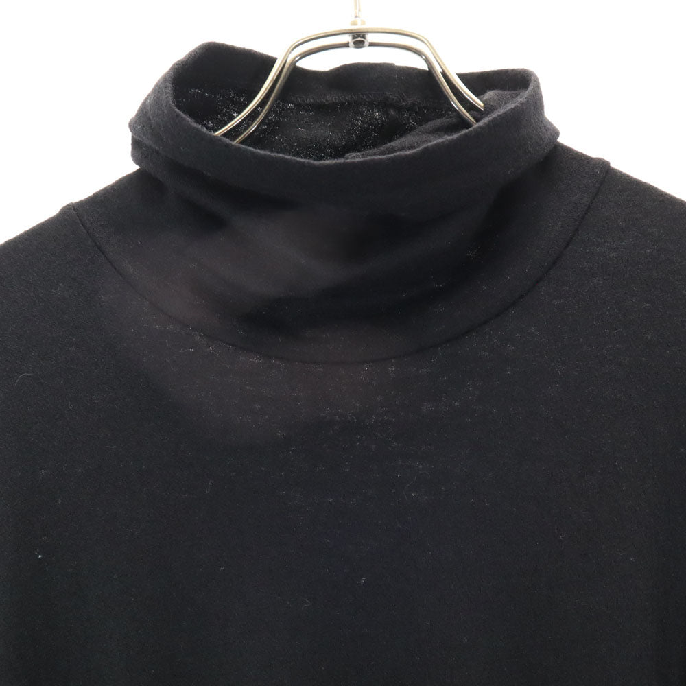 Y's ワイズ 80s 日本製 ヴィンテージ 長袖 タートルネック ワンピース ブラック レディース