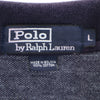 ポロバイラルフローレン 長袖 ポロ ワンピース L ネイビー Polo by Ralph Lauren 鹿の子 レディース