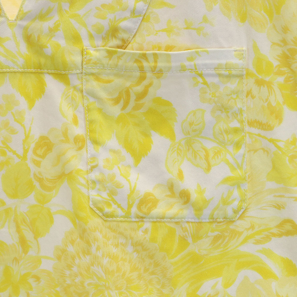 Stella McCartney ステラマッカートニー イタリア製 花柄 半袖 スキッパー ワンピース 36 イエロー レディース