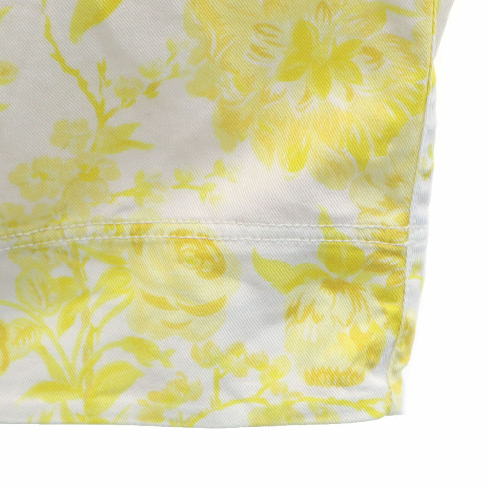 Stella McCartney ステラマッカートニー イタリア製 花柄 半袖 スキッパー ワンピース 36 イエロー レディース