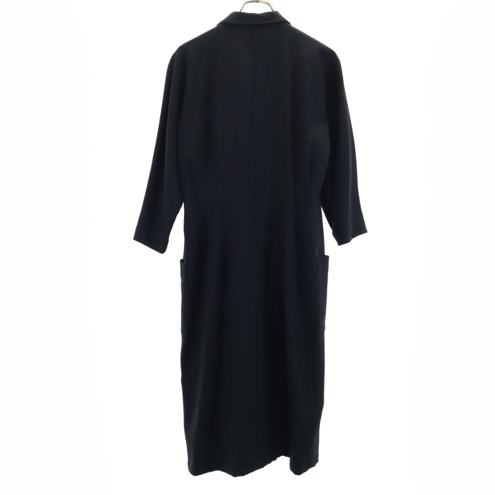 ワイズ 80s 日本製 ウール ヴィンテージ ロングコート ブラック Y's ダブルボタン レディース