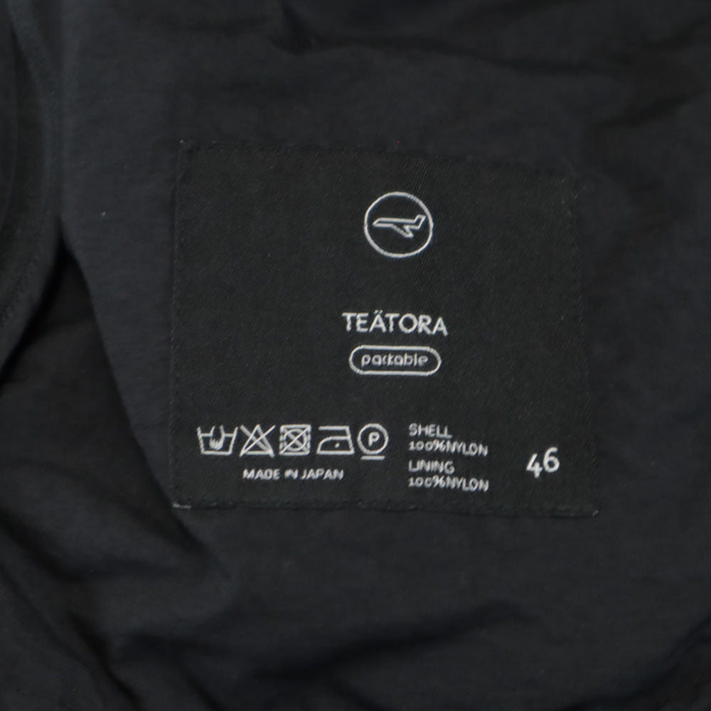 TEATORA テアトラ 日本製 長袖 ナイロン コート 46 ブラック系 メンズ