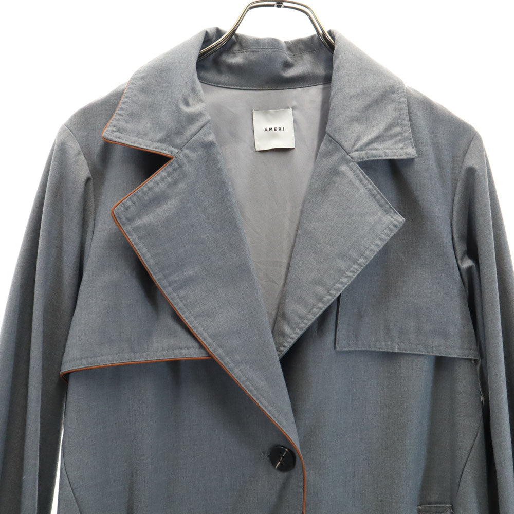 AMERI UNDRESSED アメリ 長袖 バックプリーツベルテッド トレンチコート グレー系 レディース