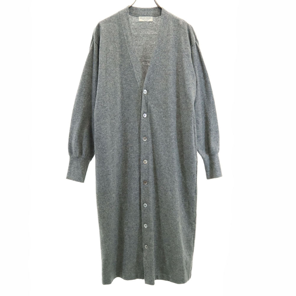 ローブドシャンブルコムデギャルソン 長袖 ロング ニットカーディガン グレー系 robe de chambre COMME des GARCONS メンズ
