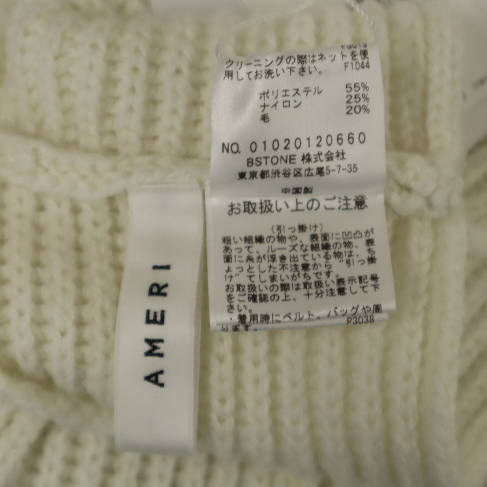 未使用 アメリ ヴィンテージ ロング ニットベスト F アイボリー レディース