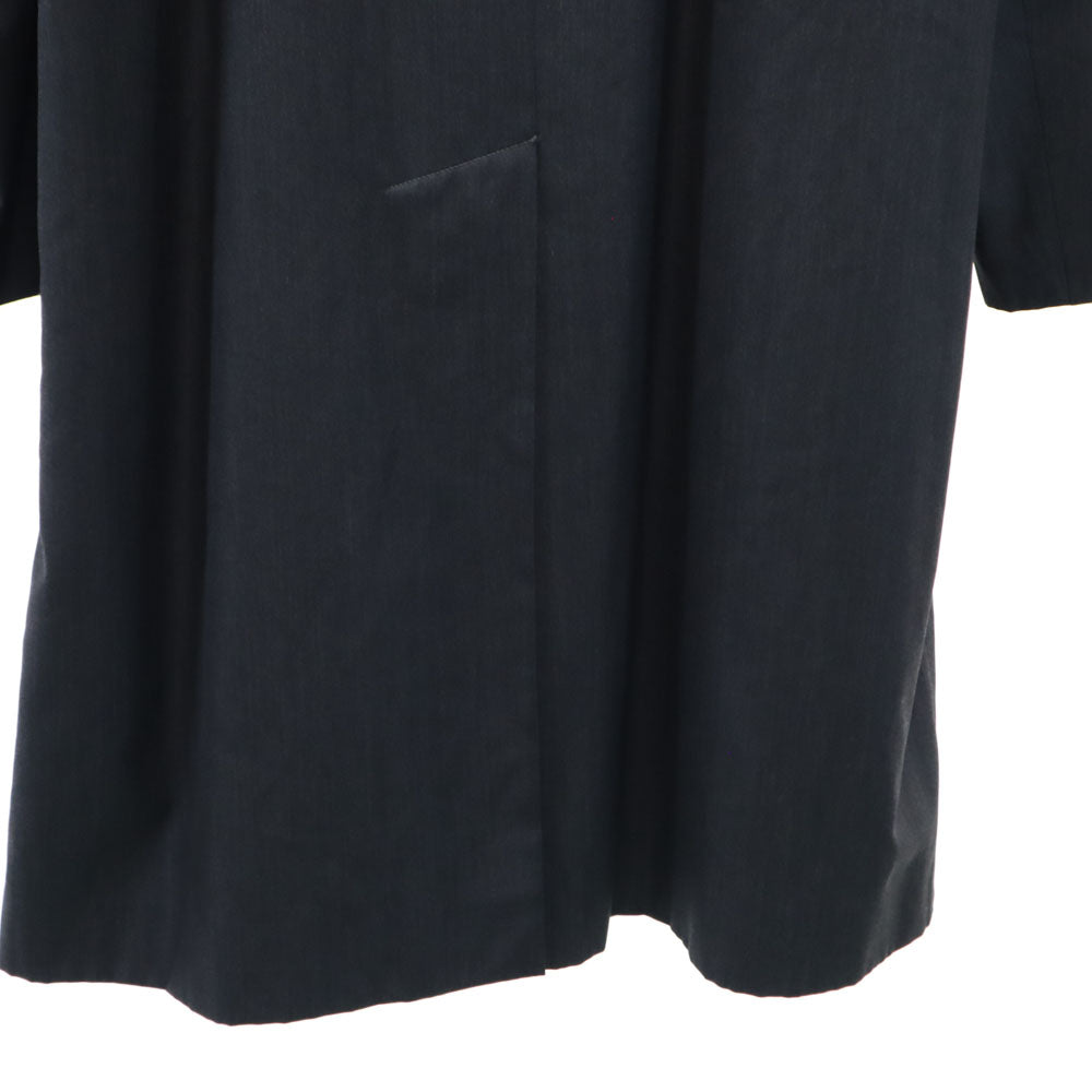 LANVIN ランバン 90s オールド ステンカラーコート R44-43 チャコールグレー メンズ