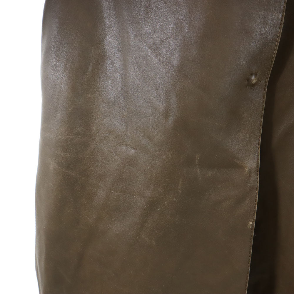 WEEKEND MaxMara ウィークエンドマックスマーラ フェイクレザー ノーカラー ステンカラーコート 38 ブラウン系 レディース