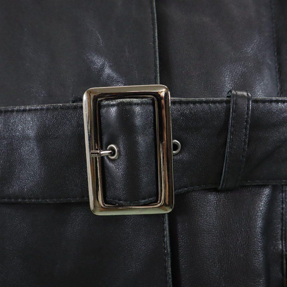 LITTLE NEW YORK リトルニューヨーク シープスキン レザーコート 6 ブラック COLLECTION レディース