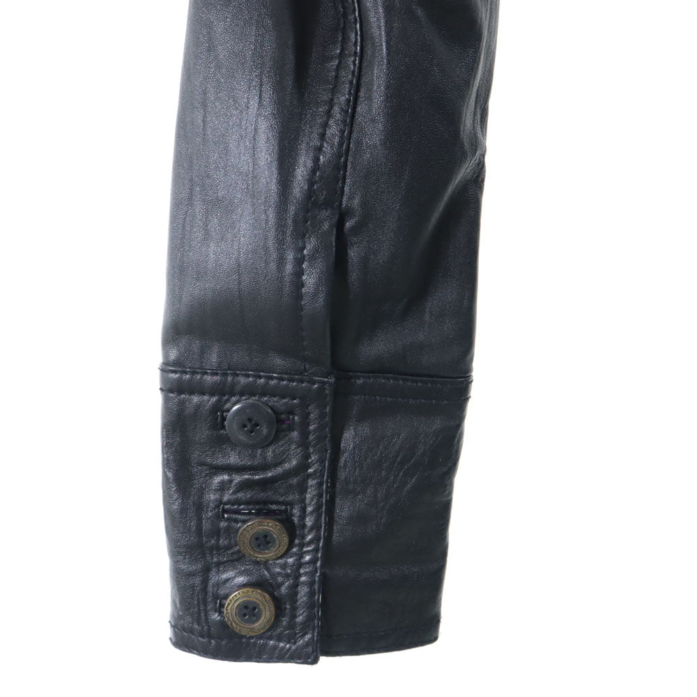 ANOTHER IMPORTANT CULTURE アナザーインポータントカルチャー シープスキン トレンチ レザーコート M ブラック レディース