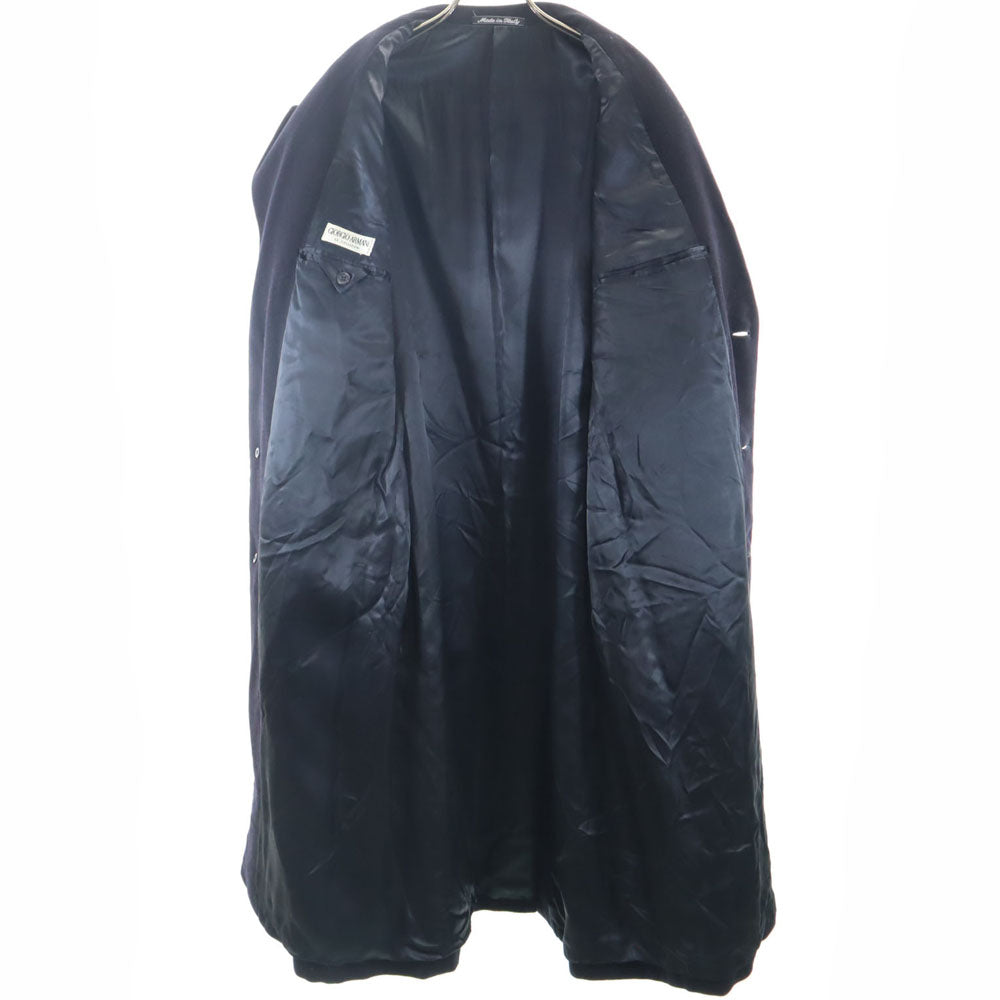 ジョルジオアルマーニ 90s イタリア製 ウール オールド チェスターコート 46 ブラック GIORGIO ARMANI LE COLLEZIONI メンズ