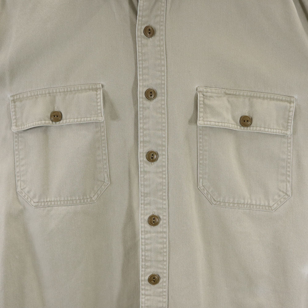 RRL ダブルアールエル 90s 赤3星 初期タグ オールド 長袖 ワークシャツ M グレージュ RALPH LAUREN メンズ