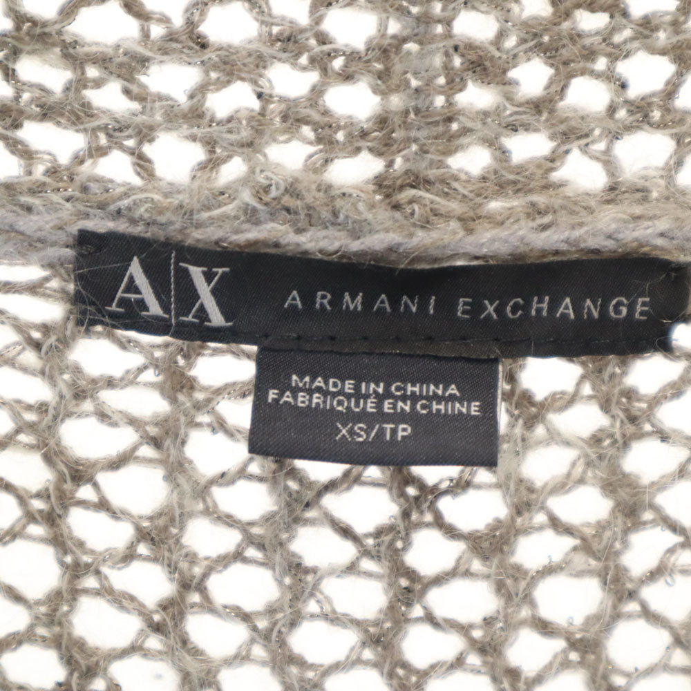 ARMANI EXCHANGE アルマーニエクスチェンジ モヘヤブレンド 長袖 ニット カーディガン XS グレー レディース