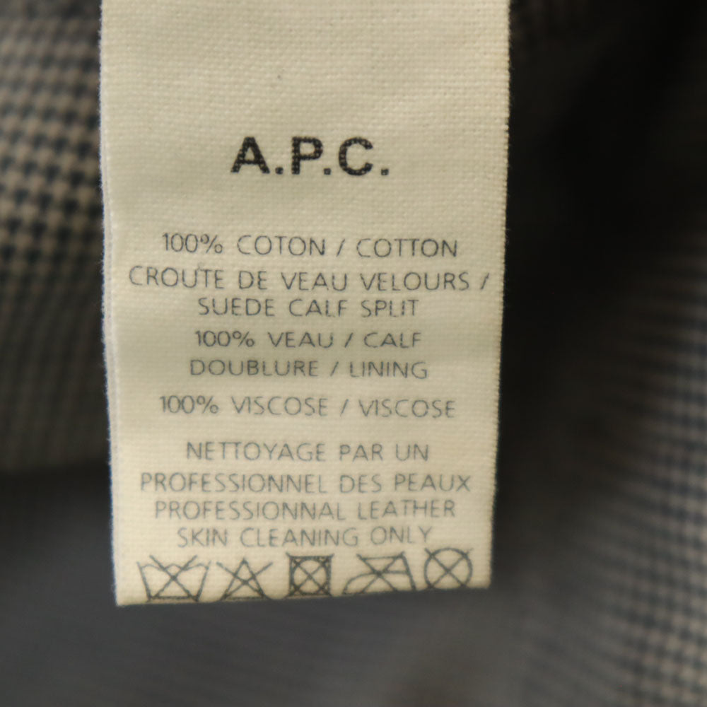 A.P.C. アーペーセー スエード切替 コート XS ブラック系 メンズ