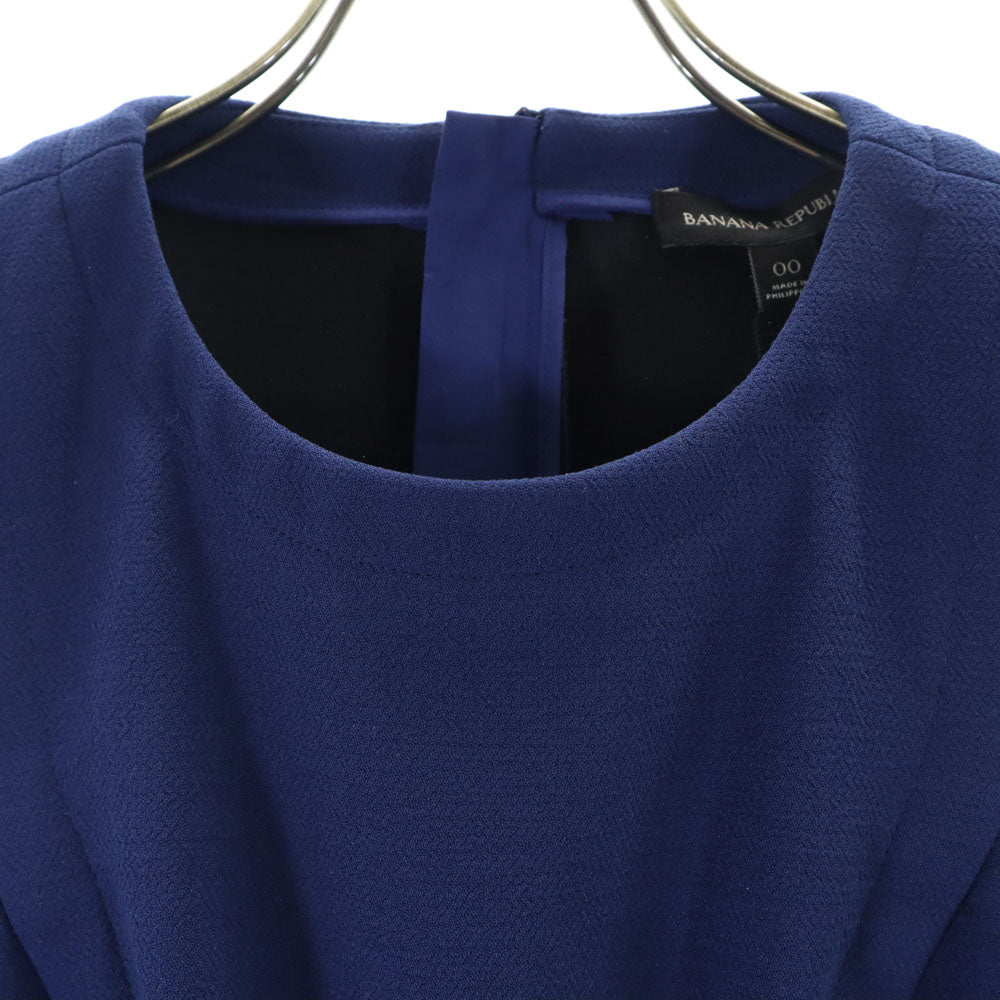 未使用 Banana Republic バナナリパブリック ノースリーブ ワンピース 0 0 ネイビー レディース