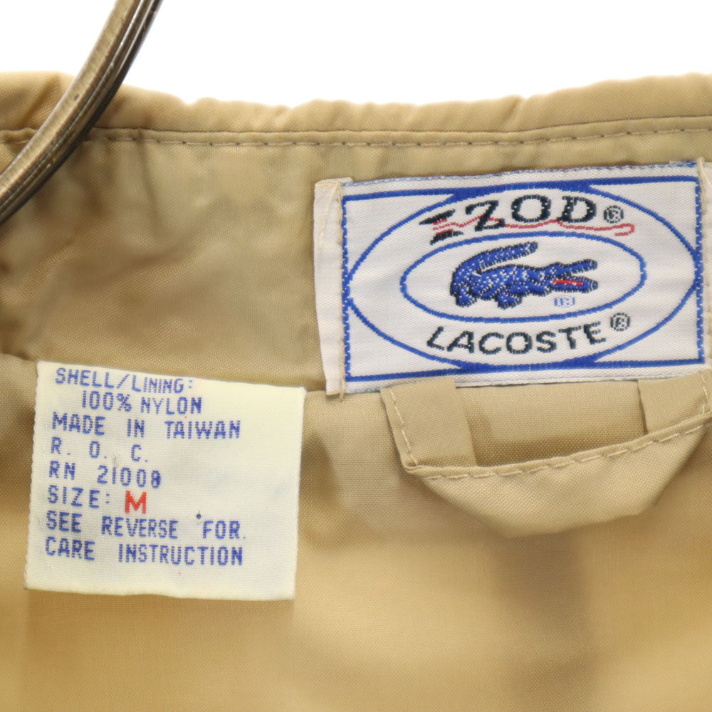 IZOD LACOSTE アイゾッドラコステ 70s ヴィンテージ 糸巻きタグ パッカブル ステンカラーコート M ベージュ メンズ