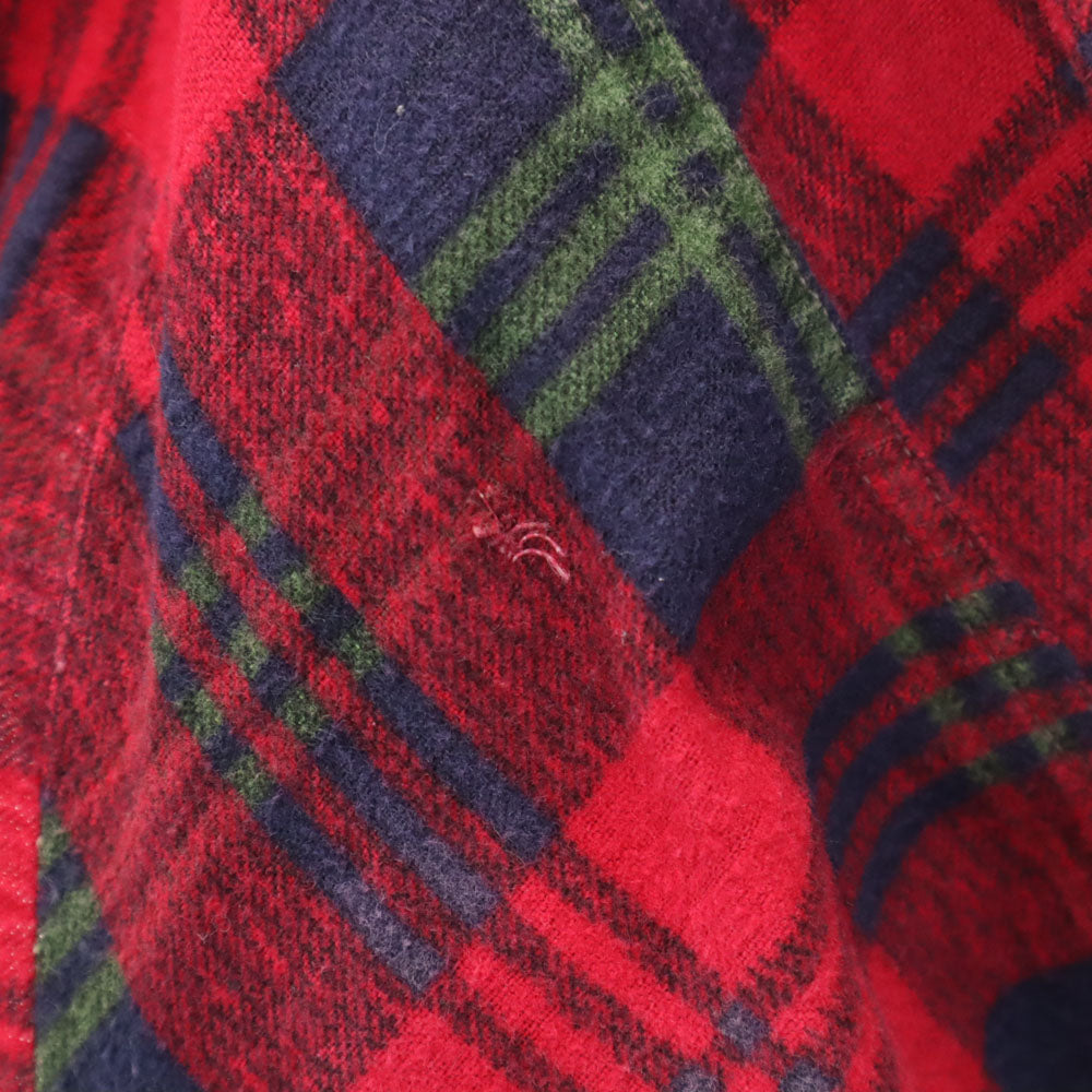 Mc Knight 60s 70s ヴィンテージ チェック柄 フランネル ガウンコート XL レッド メンズ