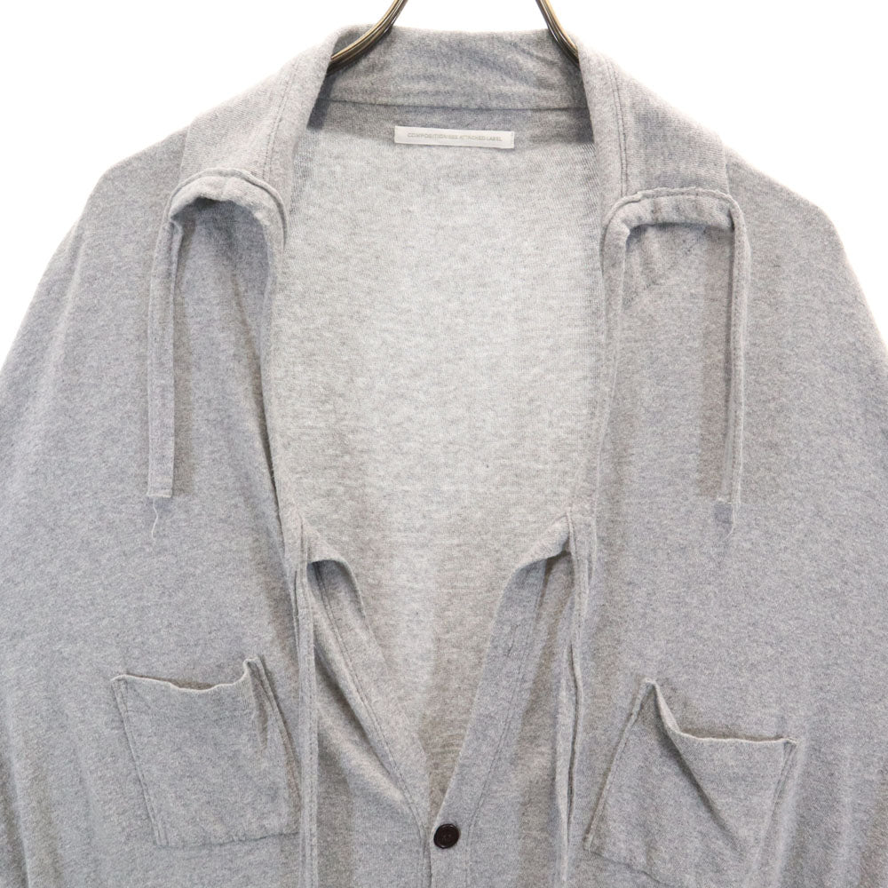 コンポジション シーアタッチドレーベル カーディガン 2 グレー Y's  ワイズ ヨウジヤマモト レディース