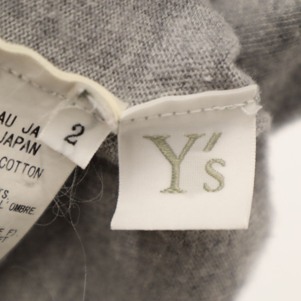 コンポジション シーアタッチドレーベル カーディガン 2 グレー Y's  ワイズ ヨウジヤマモト レディース