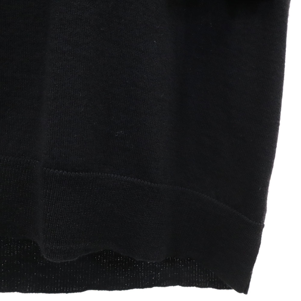 エムエムシックス メゾンマルタンマルジェラ 長袖 Vネック ニット ワンピース S ブラック レディース