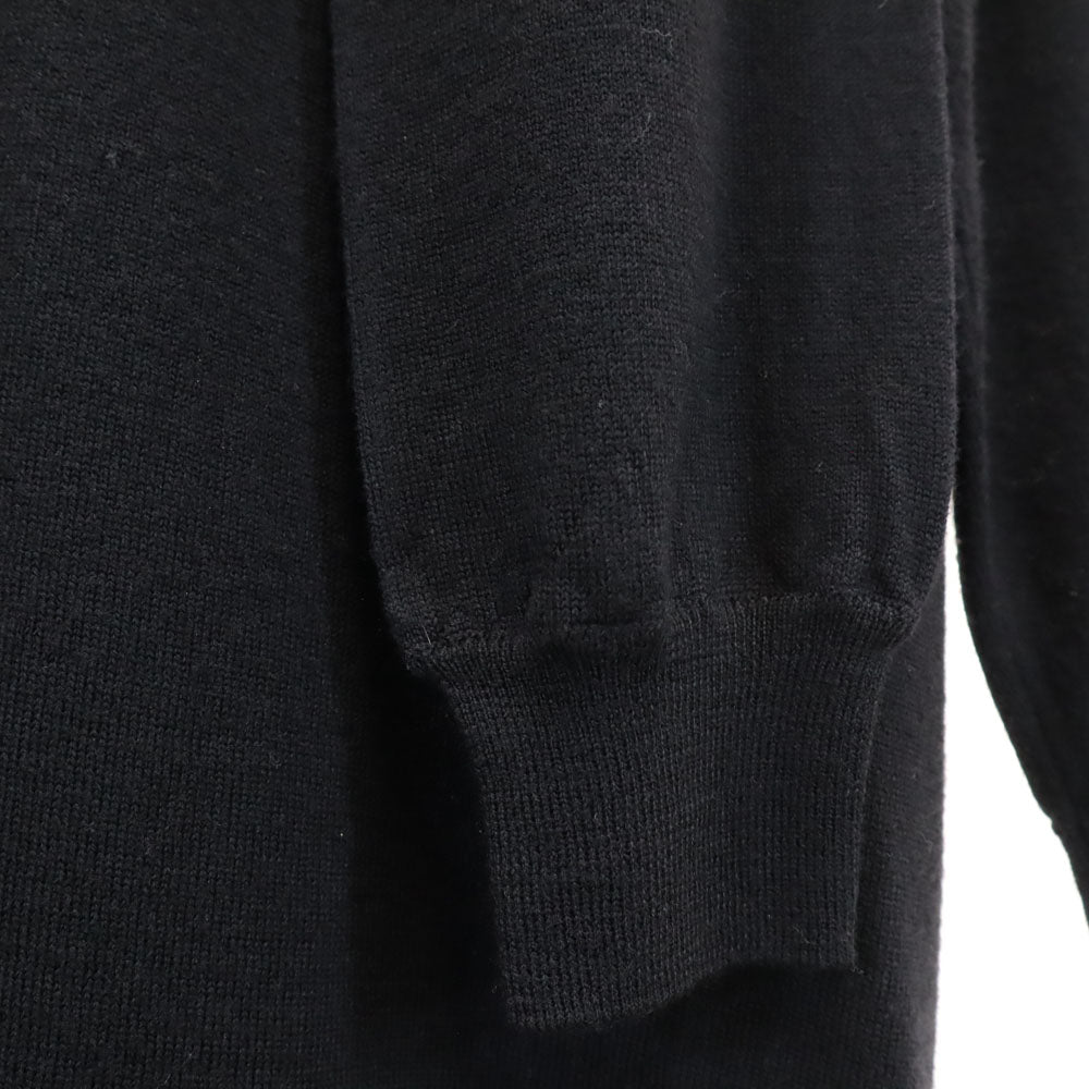 エムエムシックス メゾンマルタンマルジェラ 長袖 Vネック ニット ワンピース S ブラック レディース