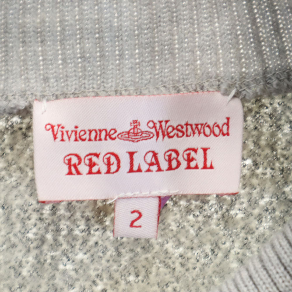 ヴィヴィアンウエストウッドレッドレーベル 日本製 ウールブレンド 長袖 タートルネック ワンピース 2 グレー Vivienne Westwood RED LABEL レディース