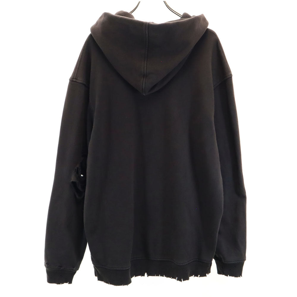 アルケミスト USA製 長袖 ヴィンテージ加工 スウェットパーカー S ダークブラウン レディース