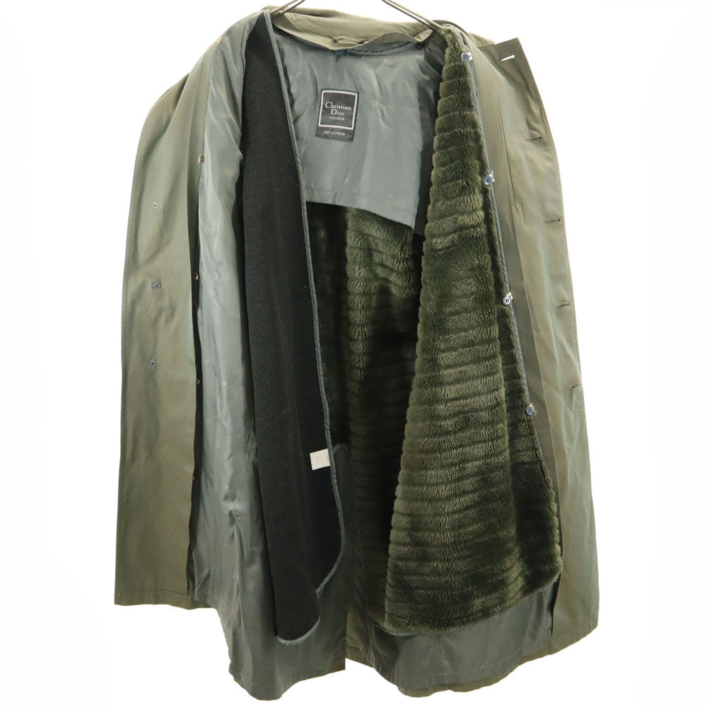 Christian Dior MONSIEUR クリスチャンディオール ムッシュ 90s オールド ステンカラーコート M オリーブ系 ライナー付き メンズ