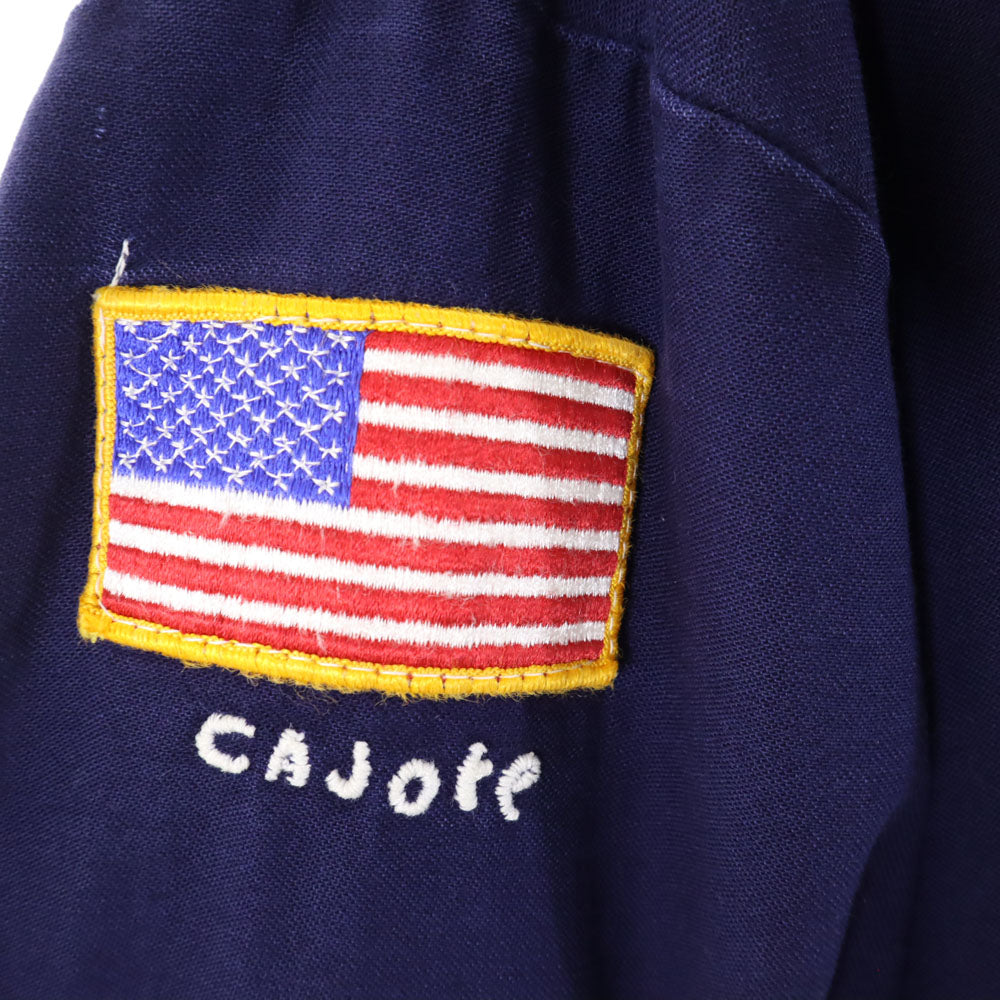 OLD オールド USA製 ミリタリー 長袖 コート XL ネイビー系 フード メンズ